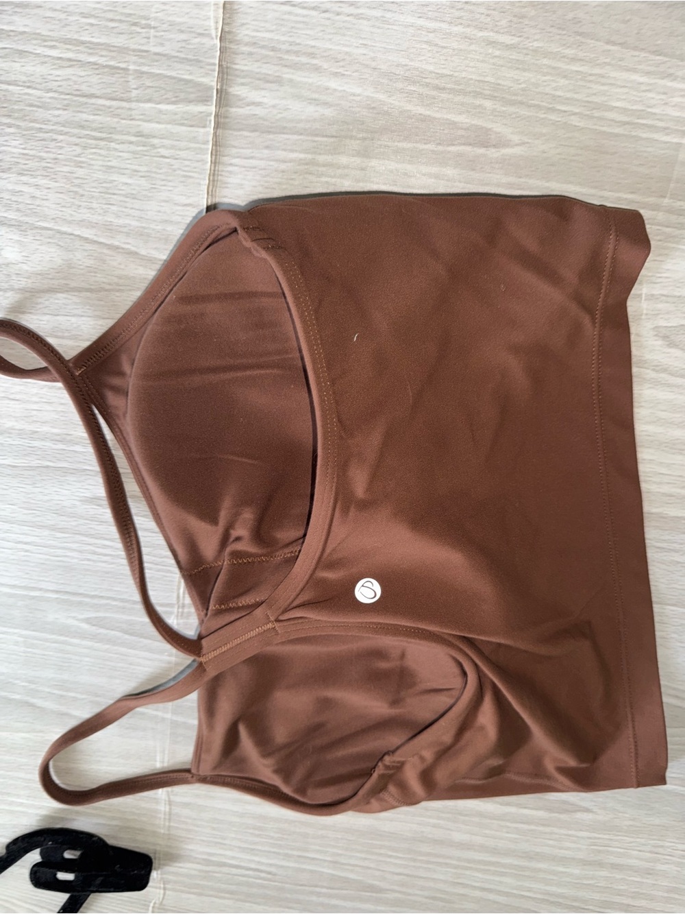 CRZ YOGA Brown Pleated Tennis Skirt with Tank Top - Picture 2 of 2